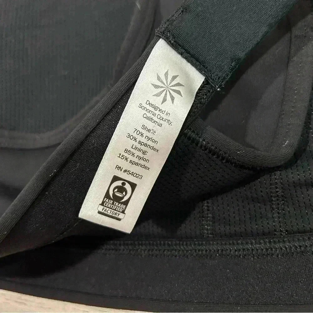 Athleta Sculptek Stealth Black Sports Bra Yoga Gym Athletic Stretch Size S - Picture 5 of 10